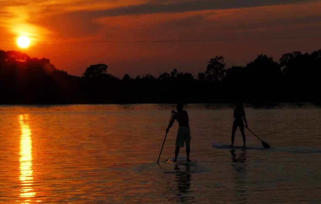 sup at sunset