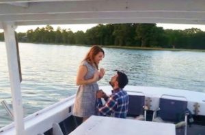proposal on a boat