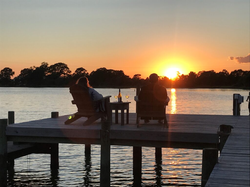 couple watching sunset