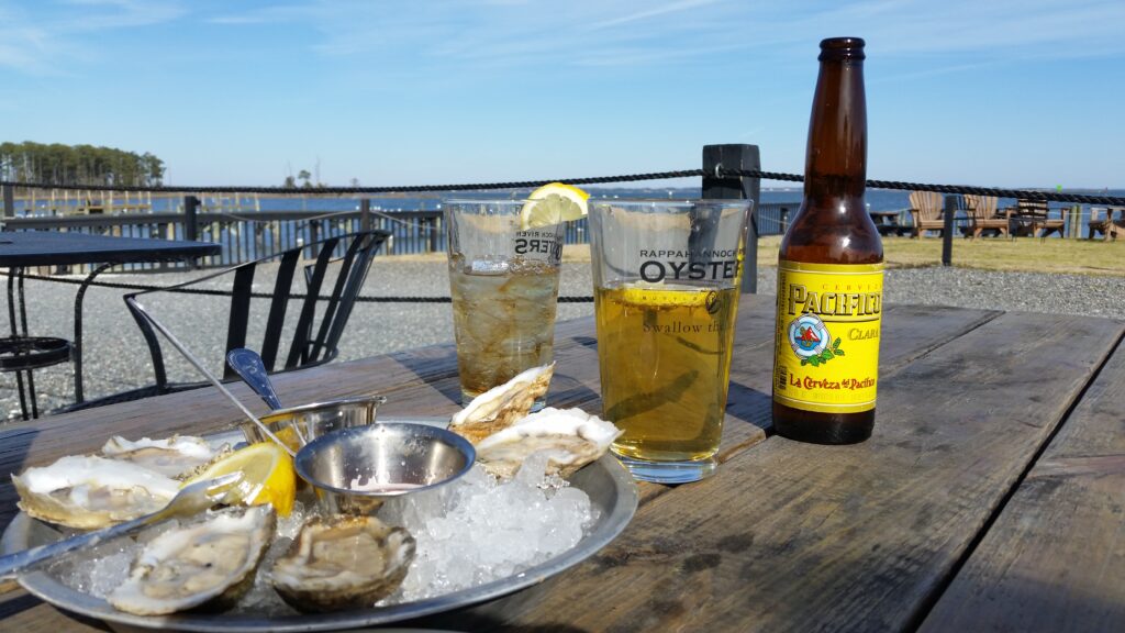 Oysters, beers and a view at Merroir.