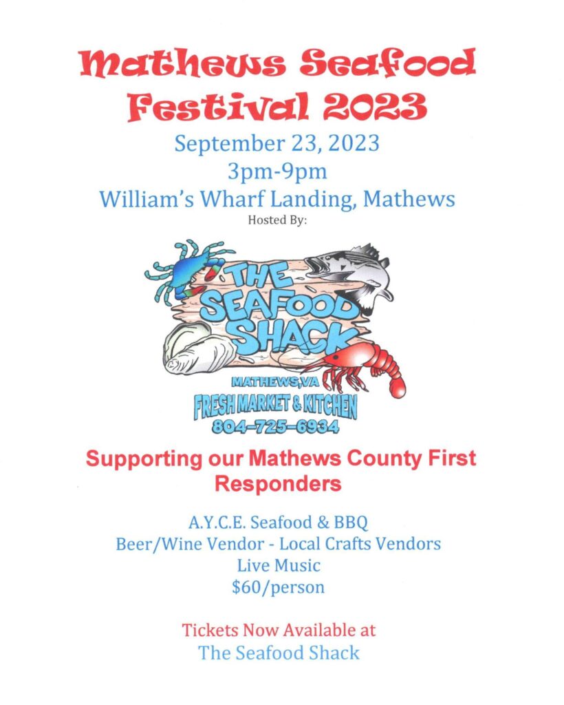 Flyer for the Mathews Seafood Festival
