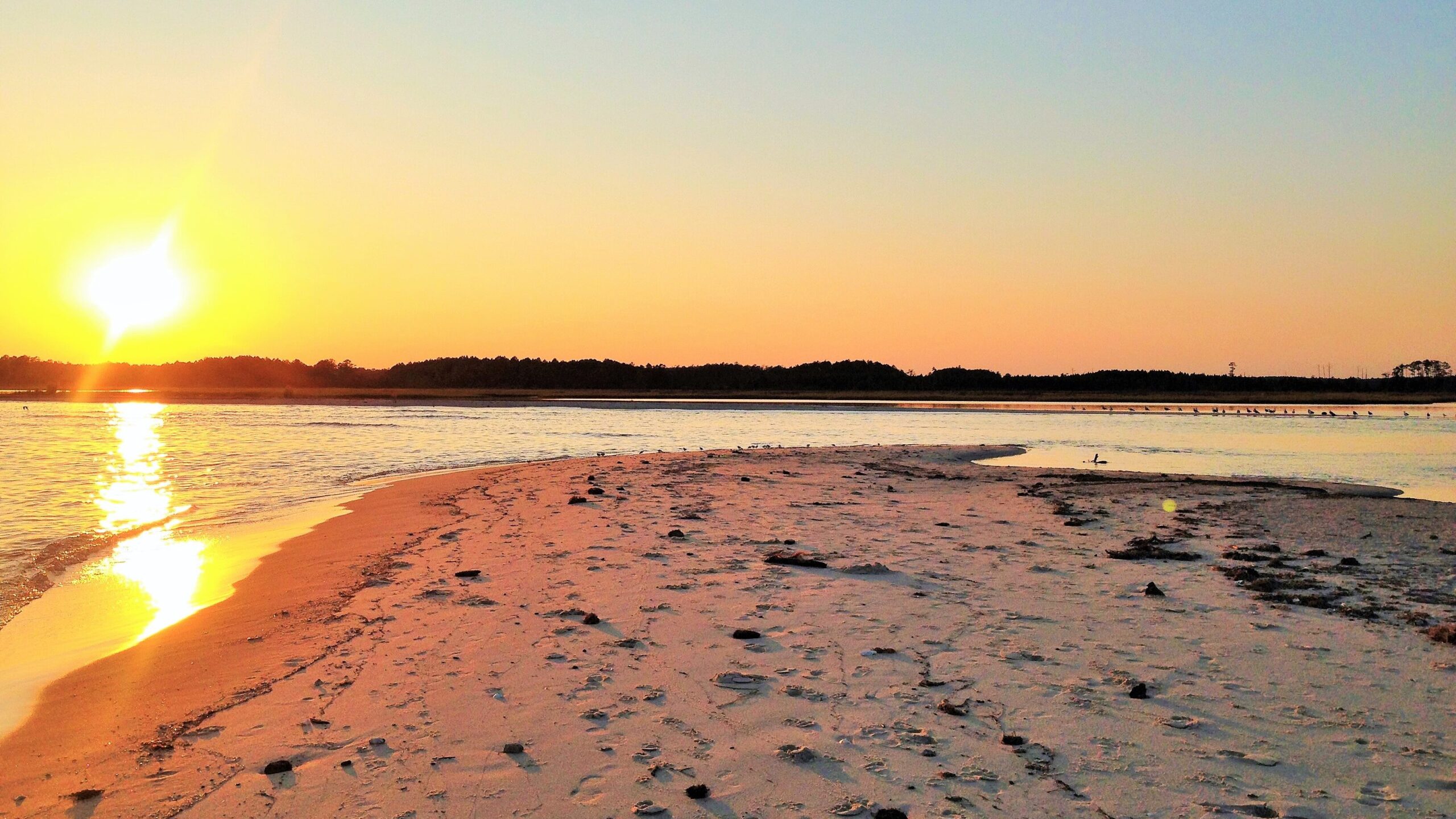 Mathews county beaches have amazing sunsets.