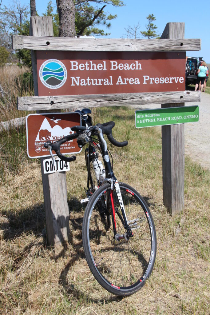 bike parked at bethel beach