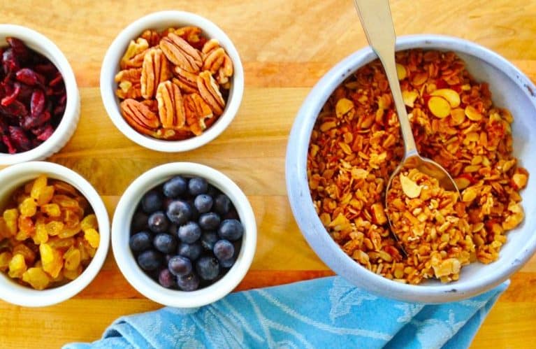 Gluten Free and Vegan Granola homemade at our Virginia Bed and Breakfast