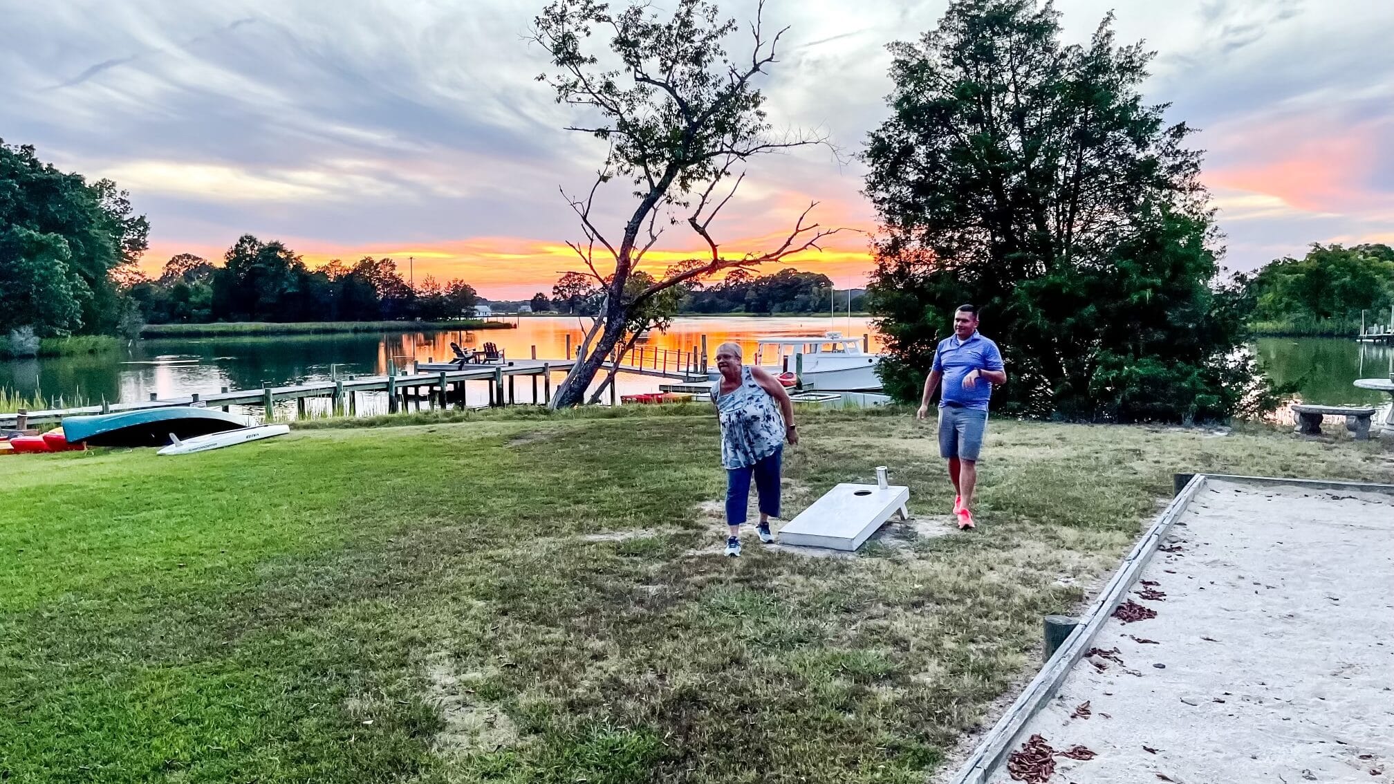 cornhole boards and bags