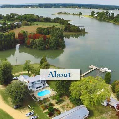 aerial view of waterfront