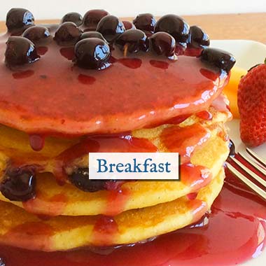 Lemon Blueberry Pancakes with fresh organic local blueberries