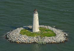 aerial view of lighthouse